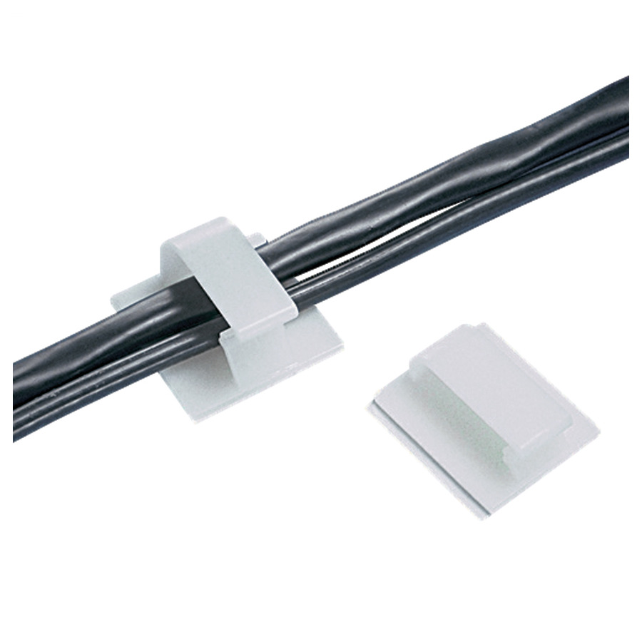 Panduit BEC75-A-T Bevel Entry Clip, Adhesive Back, Nylon 6.6, 0.75
