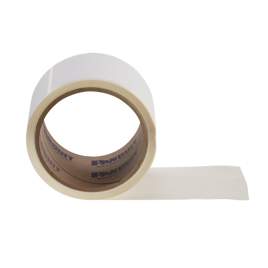 Panduit C225X450WJI Ink Jet Vinyl Comp Label, Std Adh, 2.25" W x 4.5" H, White, 1Roll