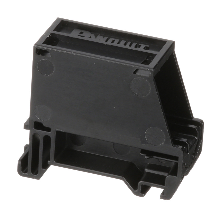 Panduit CADIN1BL Mini-Com DIN Rail Mount Adapter, 1 Port, Plastic, Black