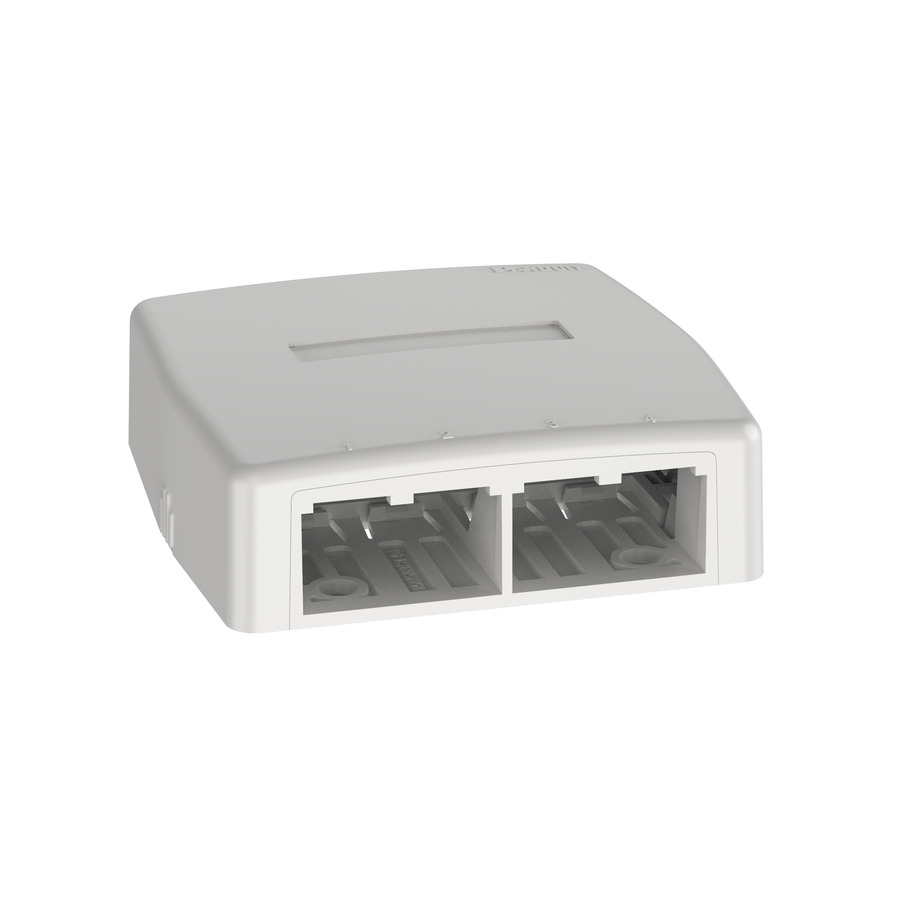 Panduit CBXQ4IW-A Mini-Com Surface Mount Box, ABS Plastic, 4 Port, Off White