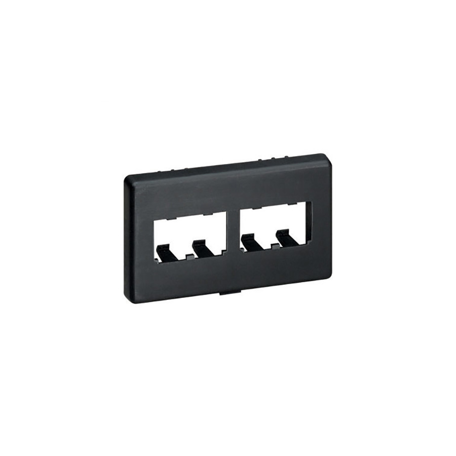 Panduit CFFPHM4BL Herman Miller Modular Furniture Faceplate, 4 Port, ABS Plastic, 3.64"x2.08", Blk, 1Pc