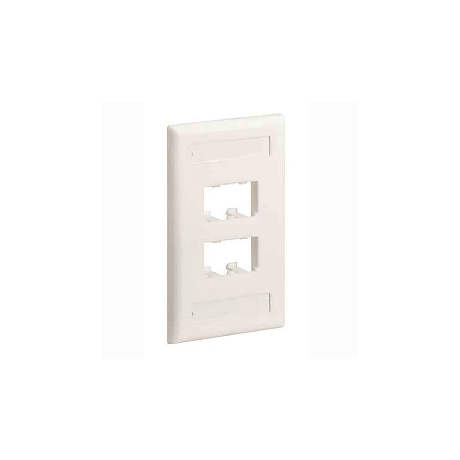 Panduit CFPL4WHY Mini-Com Single Gang Faceplate, 4 Port, 2.75"x4.5", White, 1Pc