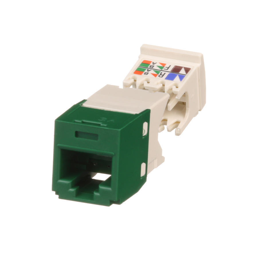 Panduit CJ688TGGR Mini-Com TG Jack Module, Cat 6 UTP RJ45, Green, 1Pc ...