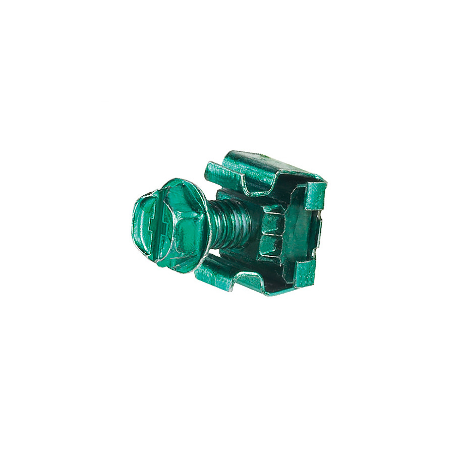 Panduit CNBK Bonding Cage Nut Kit, High Carbon Steel, Green, 50 Screws