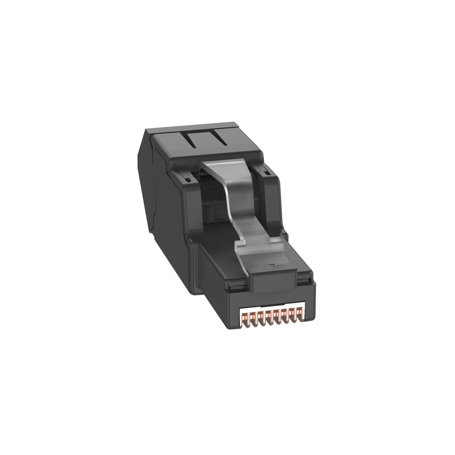 Panduit FPUD6X88MTG Field Term Plug, RJ45 Cat 6A Angled UTP, 2226 AWG, Black, 1Pc JensenTools