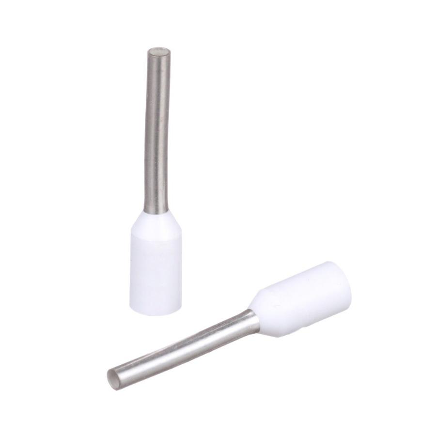 Panduit FSD75-8-D Covered Ferrule, Single Wire, Polypropylene Insul, 22-20AWG, White, 500Pcs