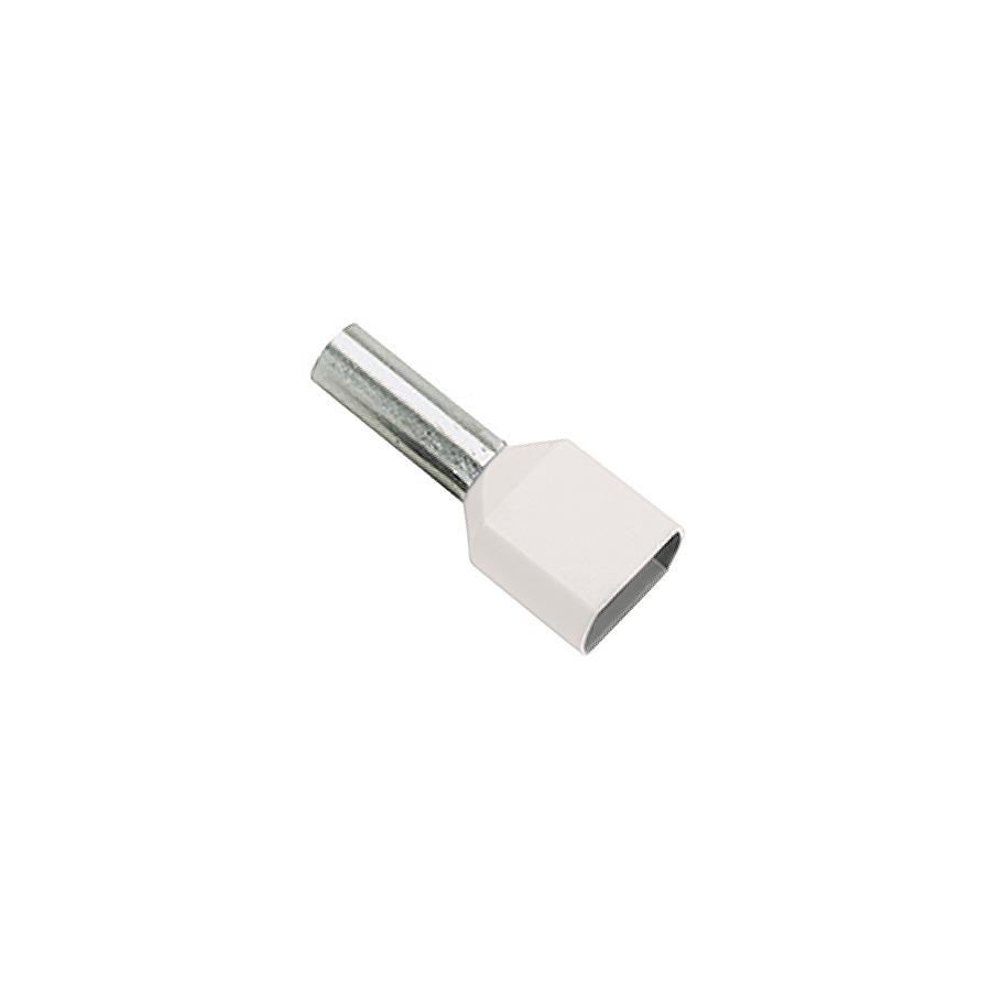 Panduit FTD75-8-D Covered Ferrule, Twin Wire, Polypropylene Insul, 22-20 AWG, White, 500Pcs