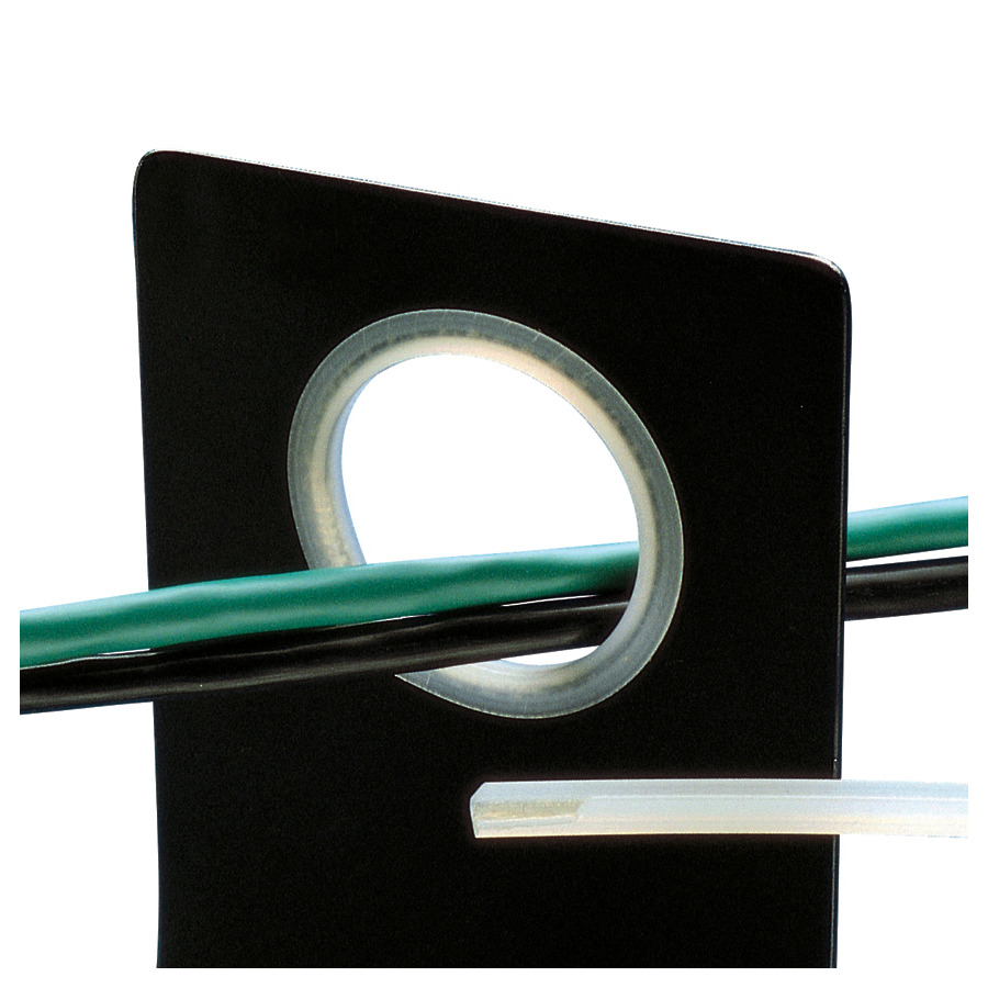Panduit GES99FAC0 Grommet Edging, Slotted, Adh Lining, Polyethylene, .17"x.19"x100' Black