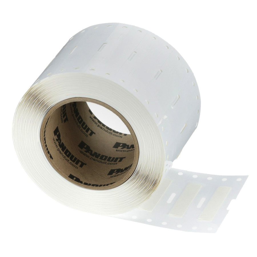 Panduit H050X044H1T Heat Shrink Label, 0.5" x 1/4", White, 1Roll/2000 Labels