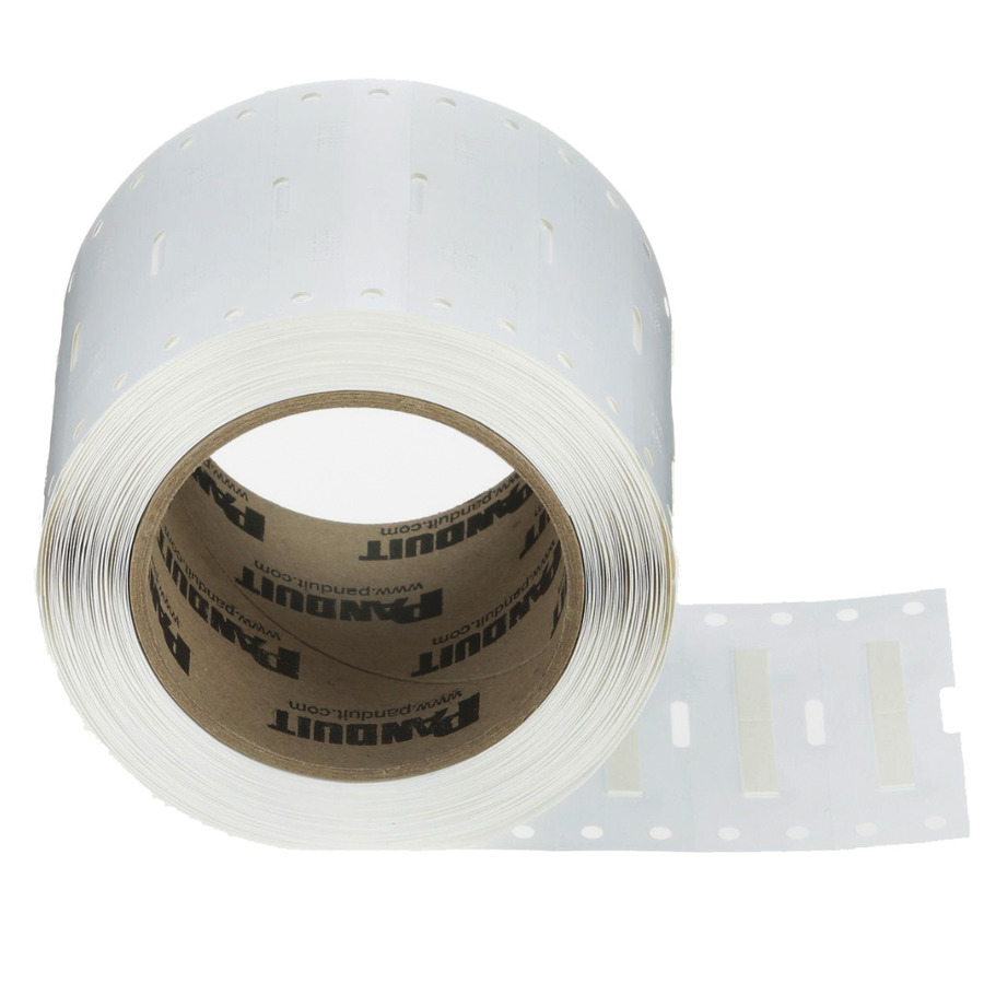 Panduit H075X025H1T Heat Shrink Label, 0.75" x 1/8", White, 1Roll/1000 Labels