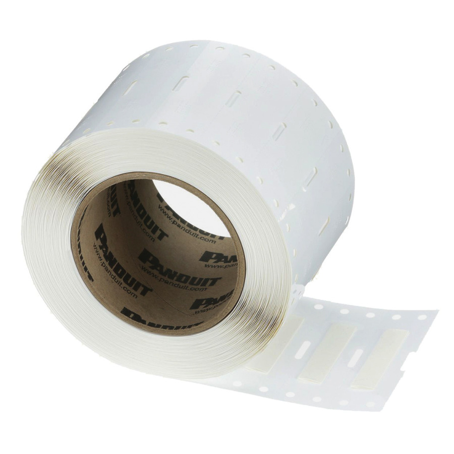 Panduit H075X044H1T Heat Shrink Label, 0.75" x 1/4", White, 1Roll/1000 Labels