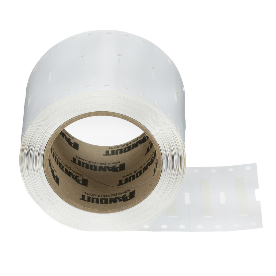 Panduit H100X025H1T Heat Shrink Label, 1" x 1/8", White, 1Roll/1000 Labels