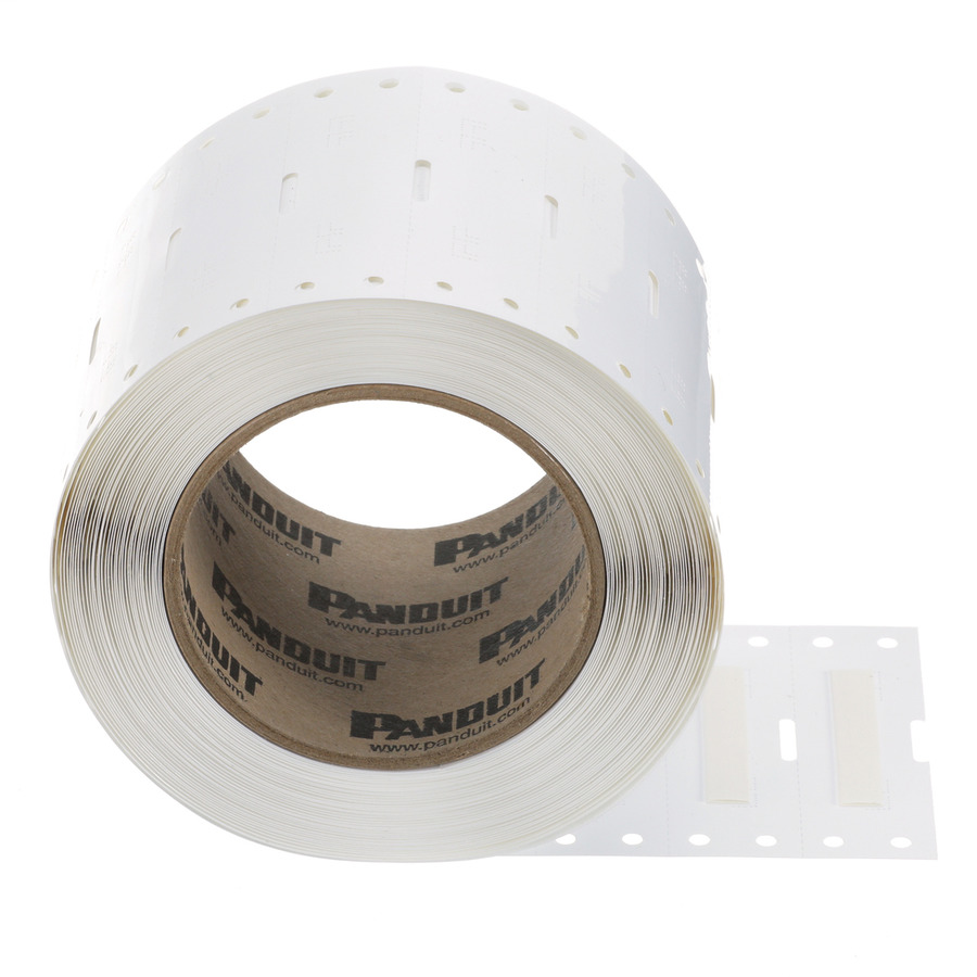 Panduit H100X034H1T Heat Shrink Label, 1" x 3/16", White, 1Roll/1000 Labels