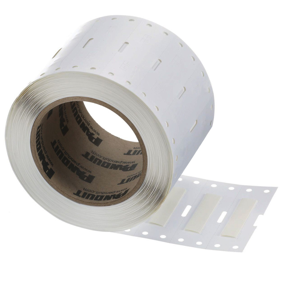 Panduit H150X044H1T Heat Shrink Label, 1.5" x 1/4", White, 1Roll/500 Labels