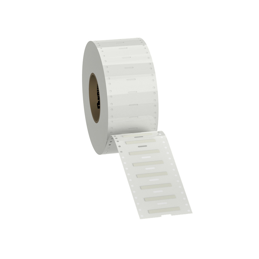 Panduit H200X025H1T-B Heat Shrink Label, 2" x 1/8", White, 1Roll/2500 Labels