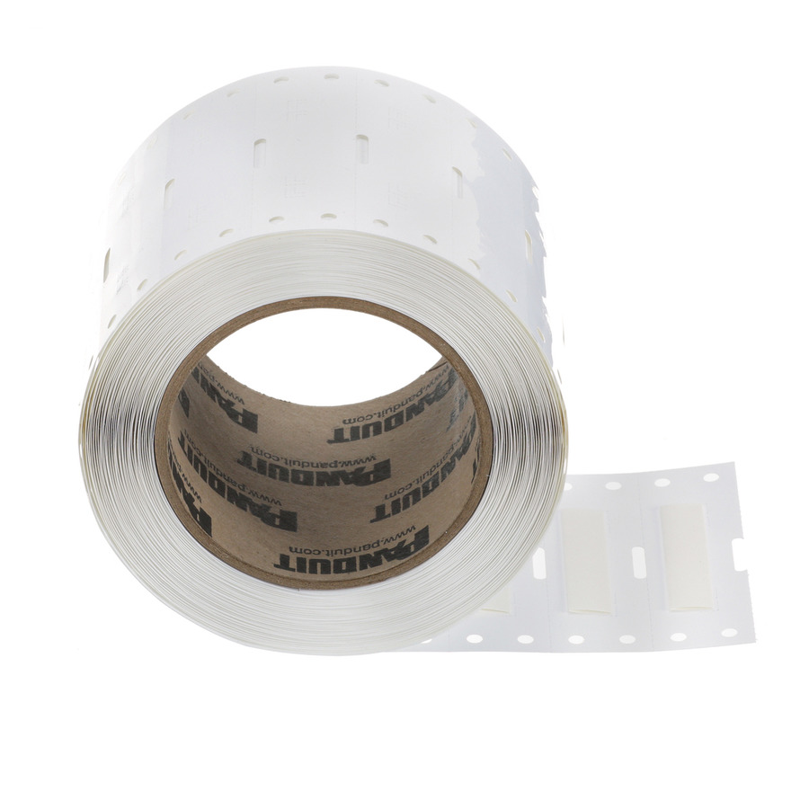 Panduit H200X044H1T Heat Shrink Label, 2" x 1/4", White, 1Roll/500 Labels