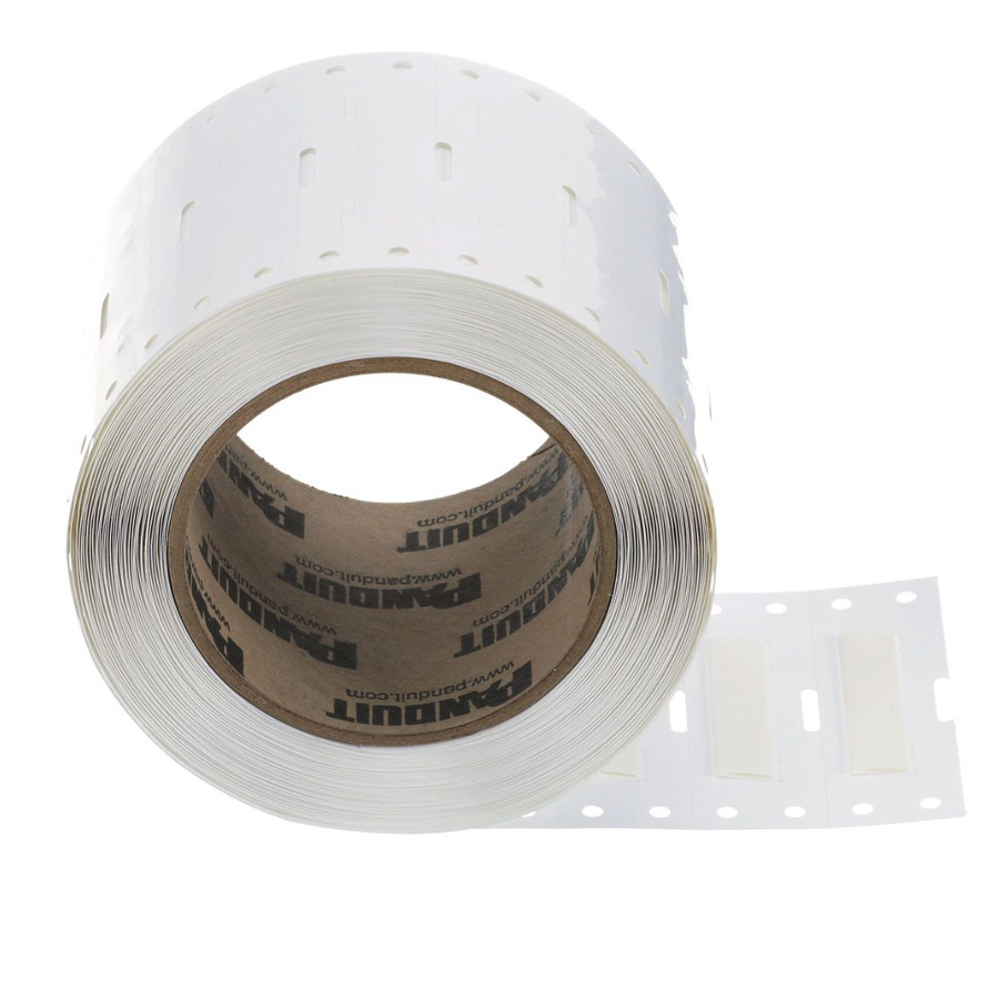 Panduit H200X165H1T Heat Shrink Label, 2" x 1", White, 1Roll/250 Labels