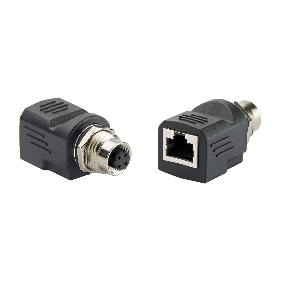 Panduit ICAM12DRJS Industrial Coupler Adapter, M12 DCode to RJ45