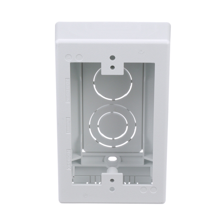 Panduit JBX3510WHA Surface Raceway Low Voltage Junction Box, PVC, 5"L x 3.26"W x 1.62"H, White