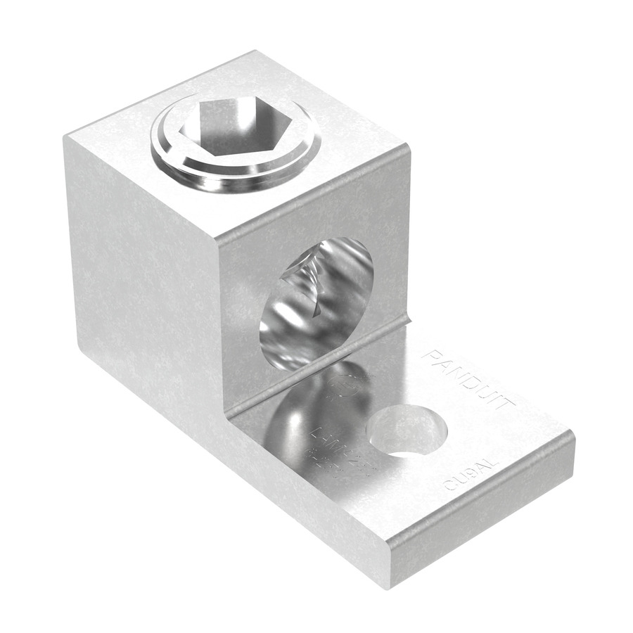 Panduit LAMA250-56-QY Aluminum Mechanical Lug, 1Hole, 5/16", Sngle Barrel, 600V, 250MCM-6AWG, 25Pcs