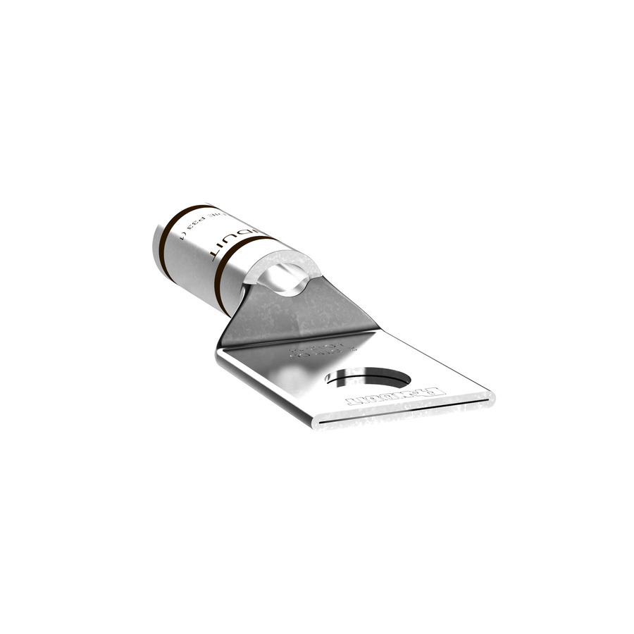 Panduit LCA2-14-Q Copper Compression Lug, 1 Hole, 1/4", Stndrd Barrel, 35kv, 2AWG, Brwn, 25Pcs