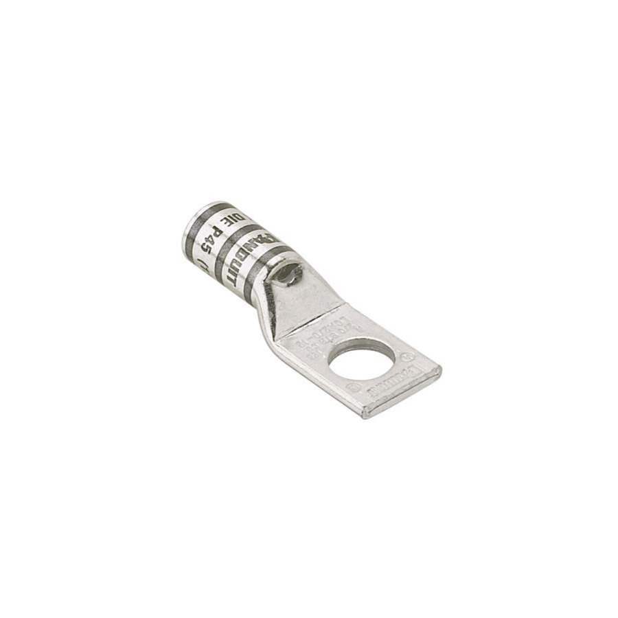 Panduit LCA2/0-12-X Copper Compression Lug, 1 Hole, 1/2", Stndrd Barrel, 35kv, 2/0AWG, Black, 10Pcs