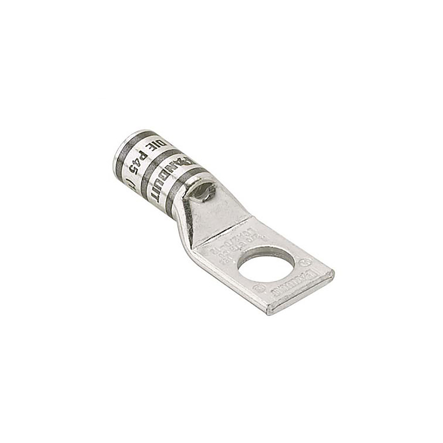 Panduit LCA6-10-L Copper Compression Lug, 1 Hole, #10, Stndrd Barrel, 35kv, 6AWG, Blue, 50Pcs