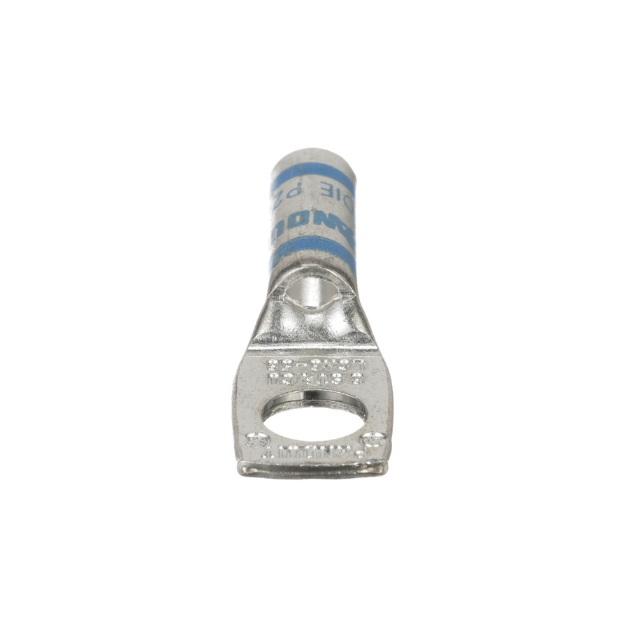 Panduit LCA6-56-L Copper Compression Lug, 1 Hole, 5/16", Stndrd Barrel, 35kv, 6AWG, Blue, 50Pcs