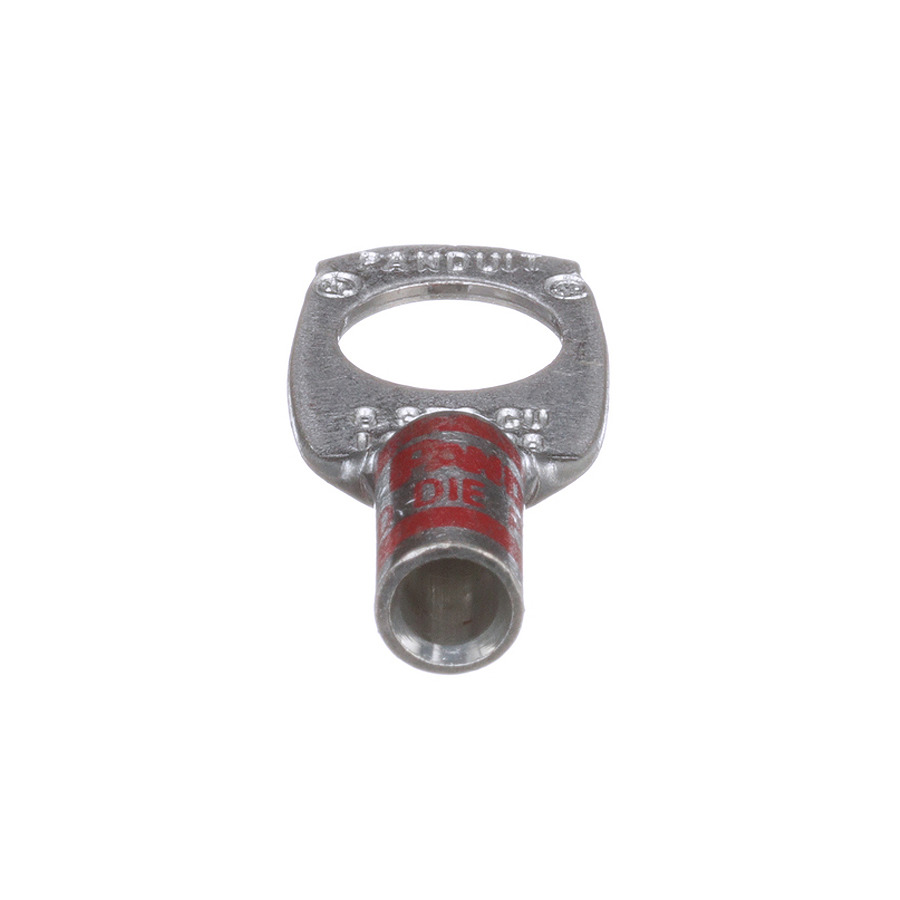 Panduit LCA8-38-L Copper Compression Lug, 1 Hole, 3/8", Stndrd Barrel, 35kv, 8 AWG, Red, 50Pcs