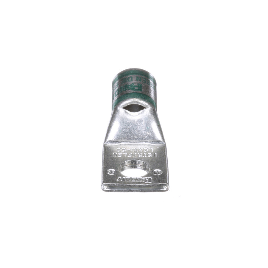 Panduit LCAX1-56-X Copper Compression Lug, 1 Hole, 5/16", Stndrd Barrel, 35kv, 1AWG, Green, 10Pcs