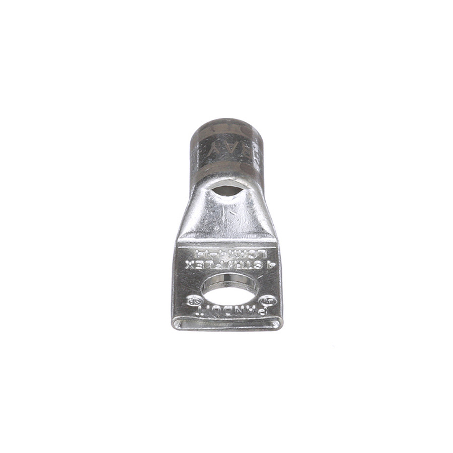 Panduit LCAX4-14-L Copper Compression Lug, 1 Hole, 1/4", Stndrd Barrel, 35kv, 4AWG, Gray, 50Pcs