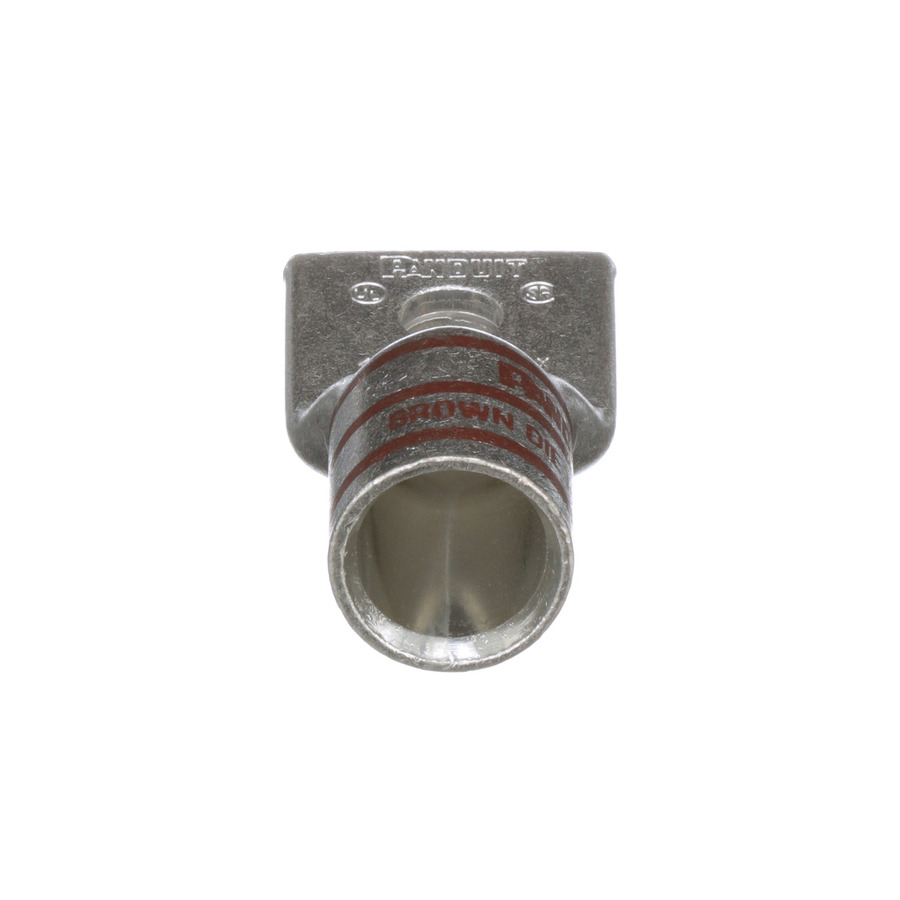 Panduit LCAX450-12-6 Copper Compression Lug, 1 Hole, 1/2", Stndrd Barrel, 35kv, 450MCM, Brown, 6Pcs