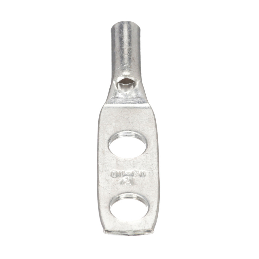 Panduit LCC10-14AW-L Copper Compression Lug, 2 Hole, 1/4", Long Barrel, 35kv, 10AWG, 50Pcs