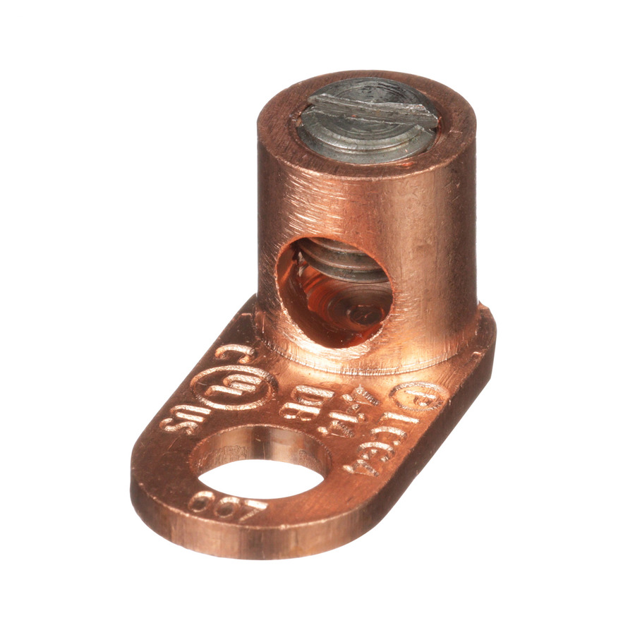 Panduit LCG4-C Copper Mechanical Lug, 1/4", Slot, 14SOL-4STR, 100Pcs