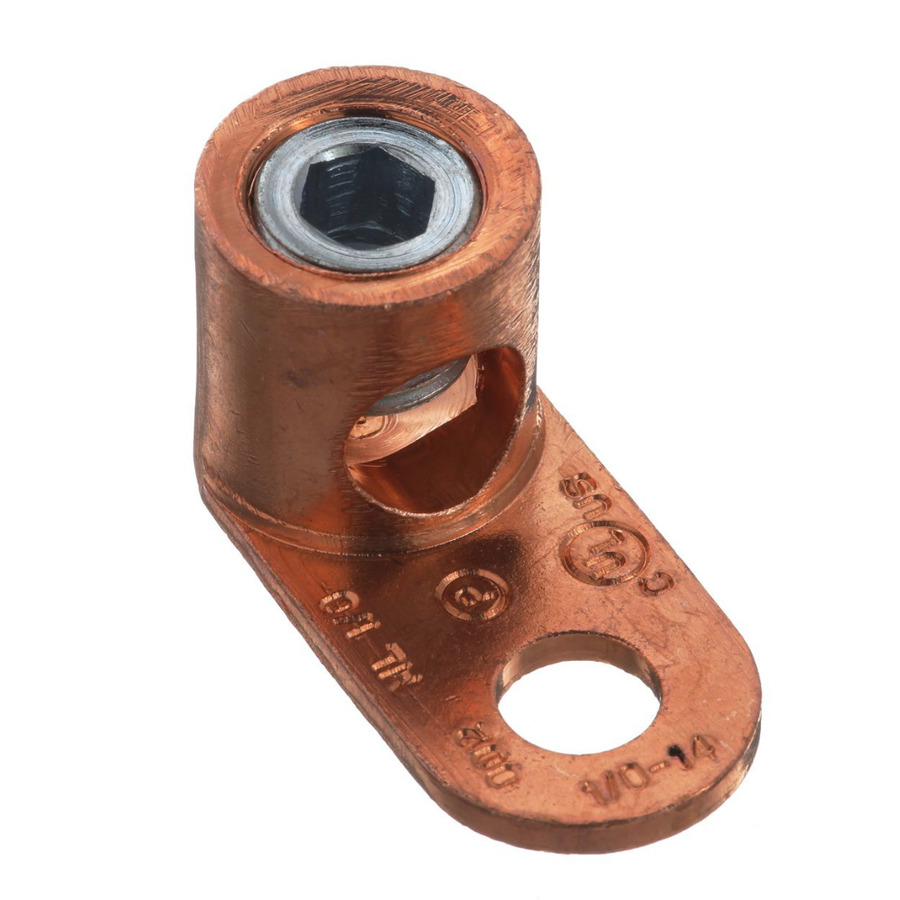 Panduit ML1/0-LY Copper Mechanical Lug, 1 Hole, 5/16", Sngl Barrel,600V, 1/0AWG, 50Pcs