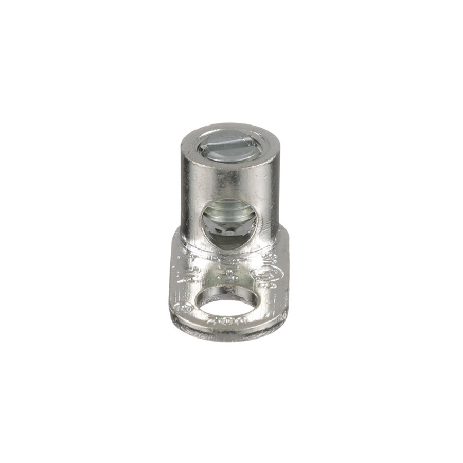 Panduit ML4T-CY Copper Mechanical Lug, 1 Hole, 1/4", Slotted, Sngl Barrel, 600V, 4AWG, 100Pcs