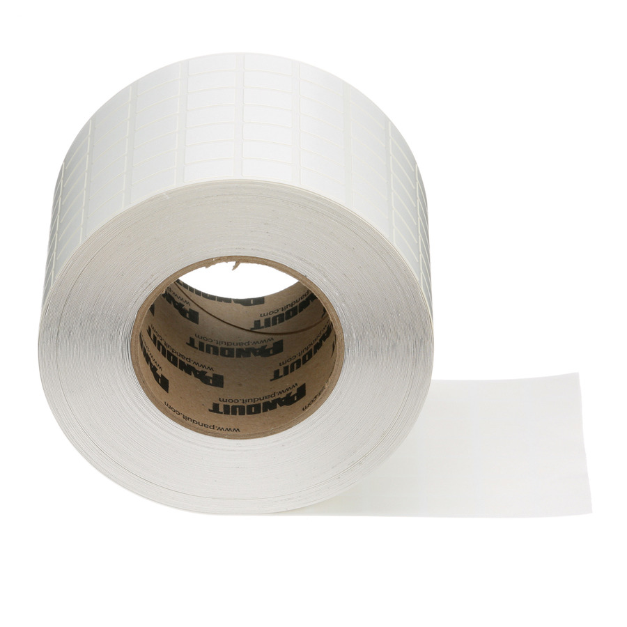 Panduit N050X075CBT Non-Laminated Label, .5"Wx.75"H, White, Qty 10K