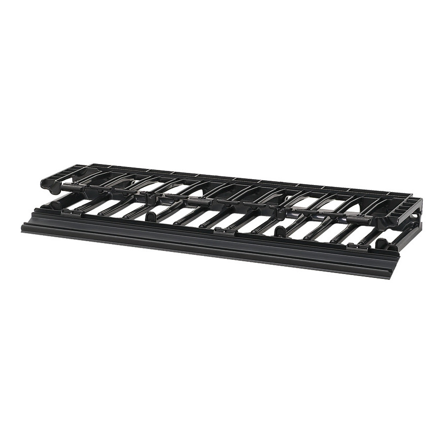 Panduit NMF1 NetManager Horizontal Cable Manager, Single-Sided, 1 RU, PVC, Black