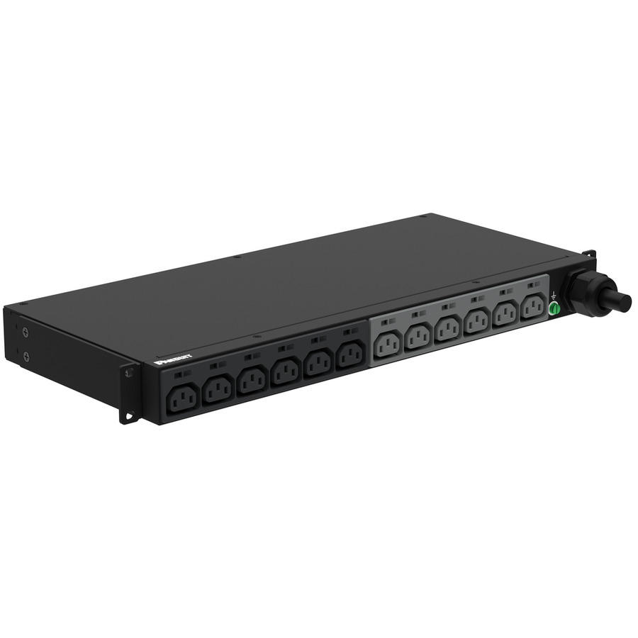 Panduit P12B47M SmartZone G5 Basic PDU, 30A/208V, (12)C13 Outlets, 10' Cord, Black