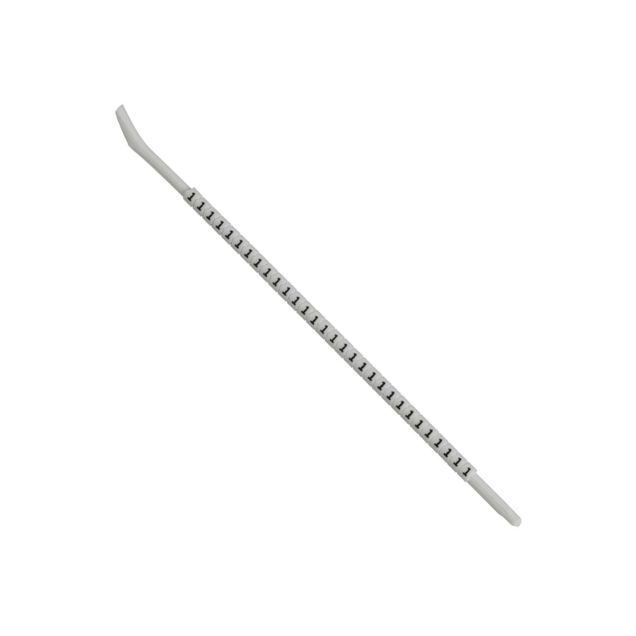 Panduit PCA11-1 StrongHold Clip-On Wire Markers, Chevron Cut, Acetal, .12"x.16", White, 1Pkg/300