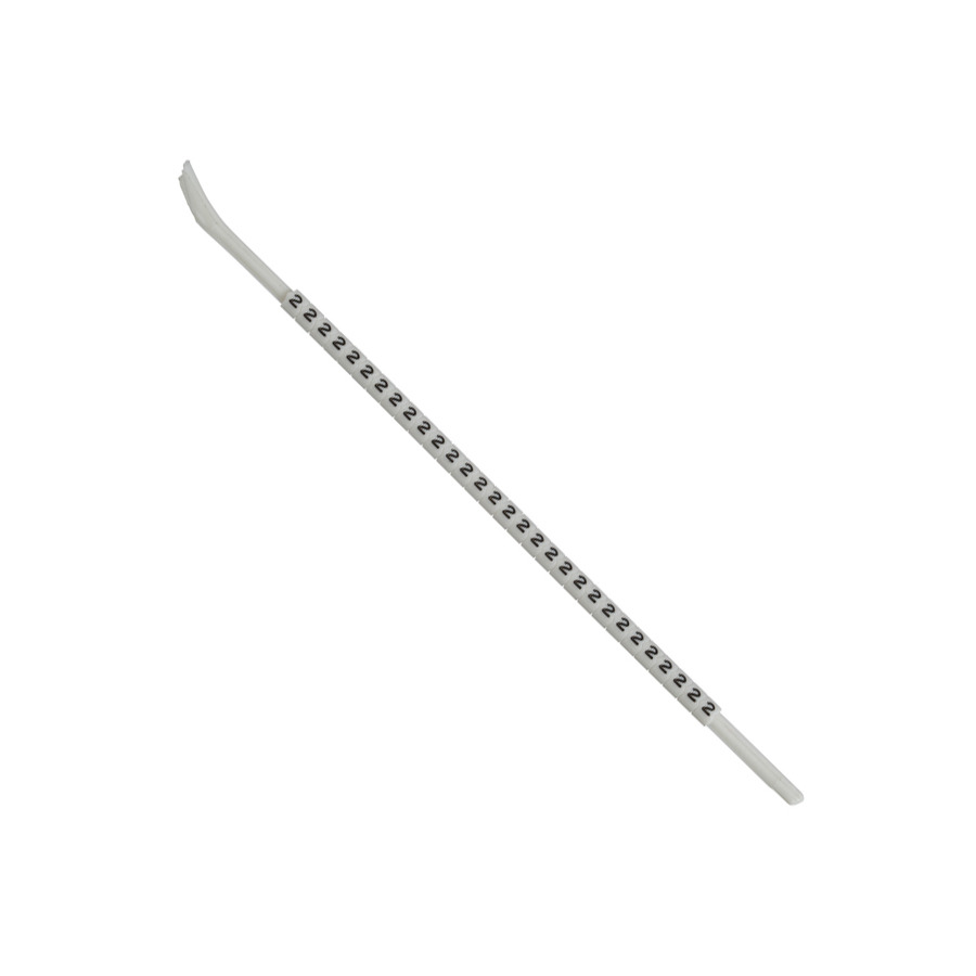 Panduit PCA11-2 StrongHold Clip-On Wire Markers, Chevron Cut, Acetal, .12"x.16", White, 1Pkg/300