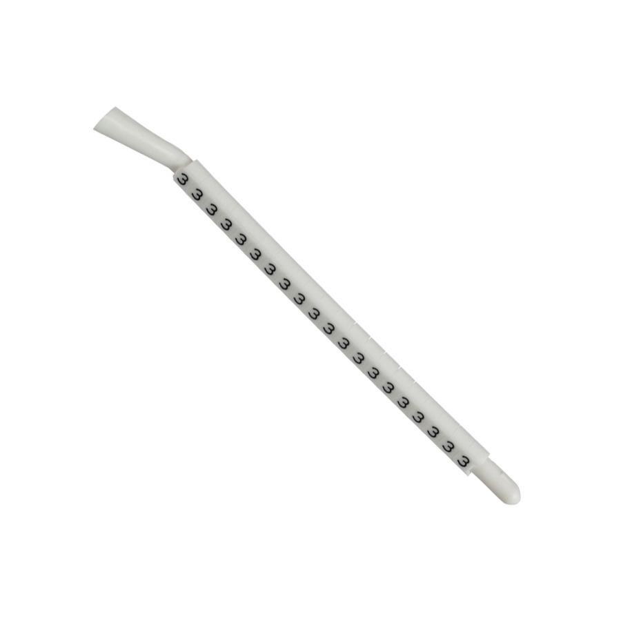 Panduit PCA23-3 StrongHold Clip-On Wire Markers, Chevron Cut, Acetal, .19"x.3", White, 1Pkg/60