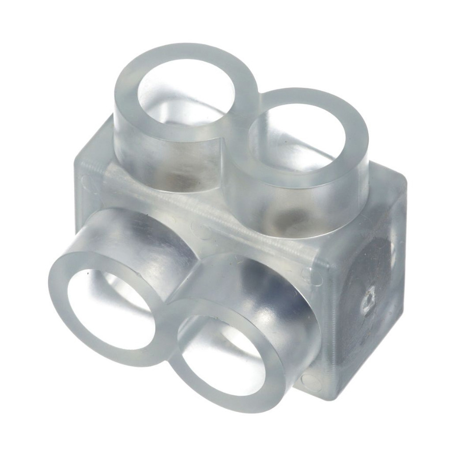 Panduit PCSB2/0-2S-6 Multi-Tap Mechanical Connector, Clear PVC Insul, 2Port, 600V, 2/0AWG, 6Pcs