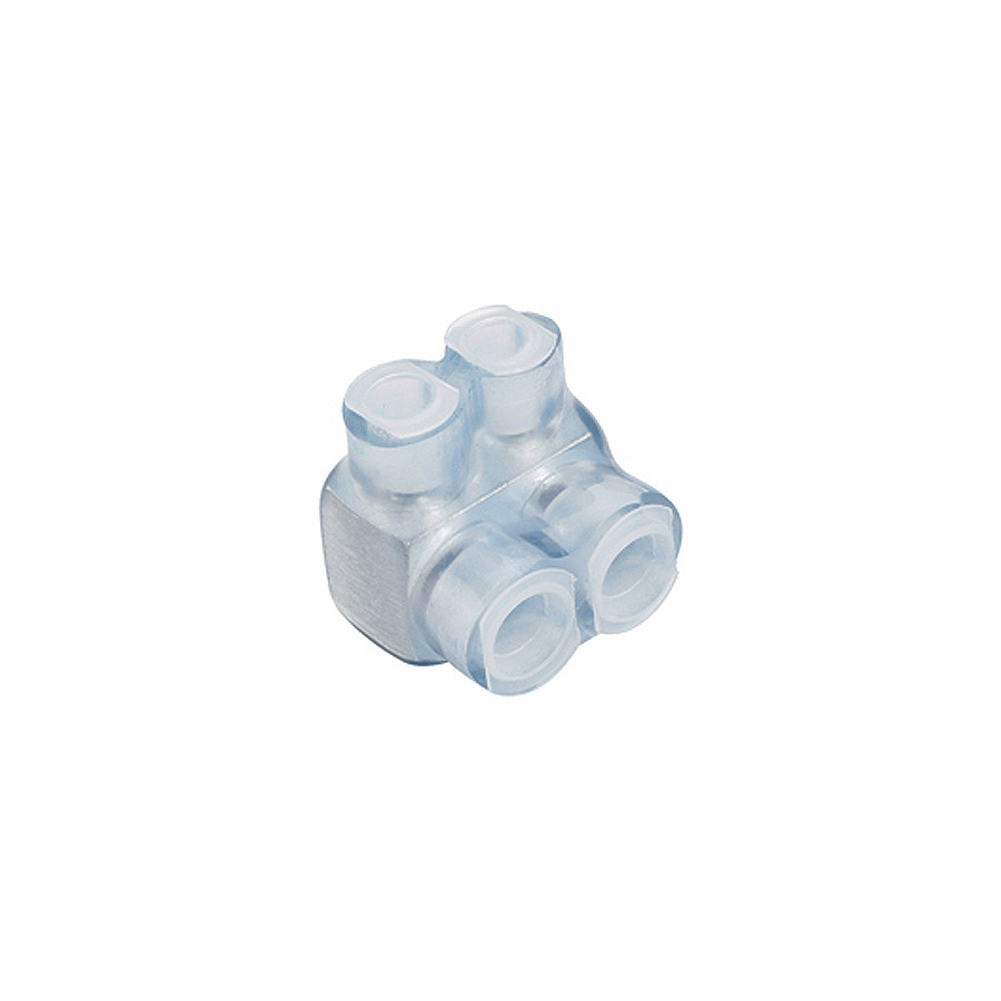 Panduit PCSB250-2S-6Y Multi-Tap Mechanical Lug, Clear PVC Insul, 2Port, 600V, 250MCM, 6Pcs