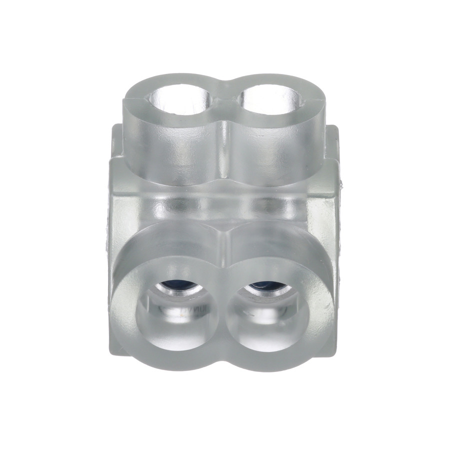 Panduit PCSB4-2-12Y Multi-Tap Mechanical Lug, Clear PVC Insul, 2Port, 600V, 4 AWG, 12Pcs