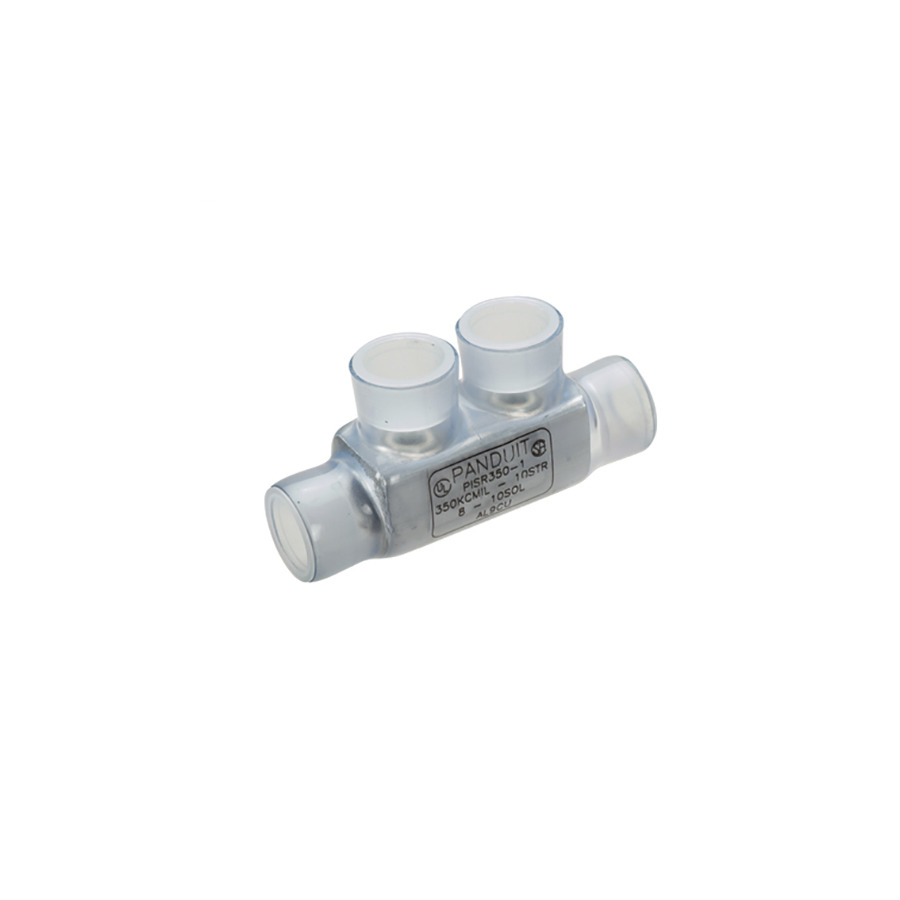 Panduit PISR250-1 Mechanical Lug, In-Line Splicer/Reducer, Clear PVC Insul, 600V, 250MCM-10AWG, 1Pc