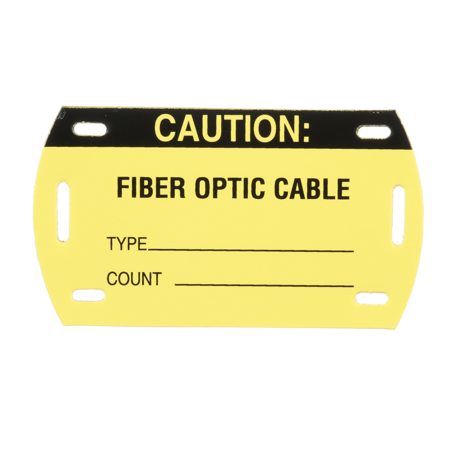 Panduit PST-FOBLNK Write-On Label Self-Laminating Fiber Optic Cable Marker, 3.5" x 2", Yellow, 5Pcs/Pkg