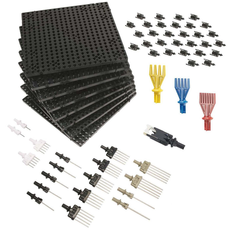 Panduit QB-KIT2 Quick-Build Harness Board Starter Kit, Tiles/Pegs/Holders/Retainers/Nails