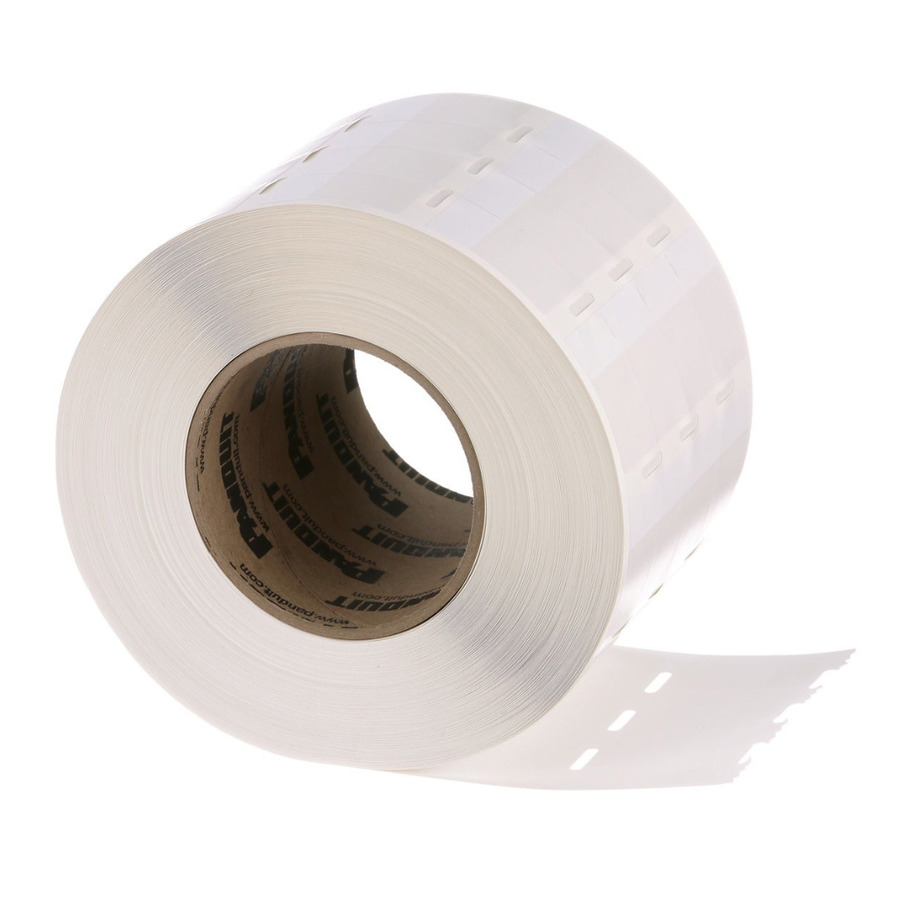 Panduit S050X125VATY Self-Laminating Label, .5"x1.25", Vinyl, White, 5000 Labels