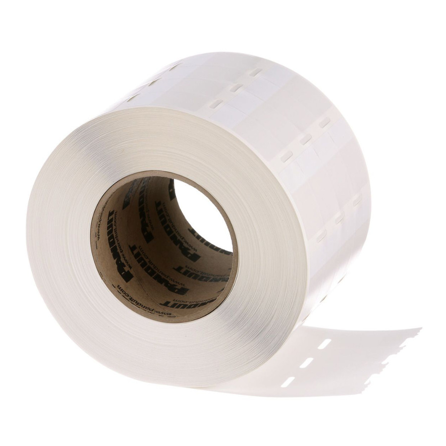 Panduit S150X150VATY Thermal Transfer Self-Laminating Label, 1.5"x1.5", Vinyl, White, 5000 Labels